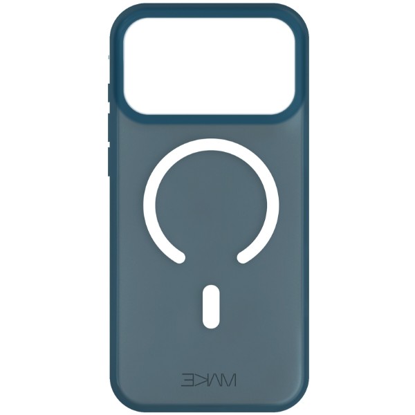 Фото - Чехол для смартфона MAKE for Apple iPhone 17 Pro Silicone Aura Magnet Dark Blue (MCLAM-AI17PDB)